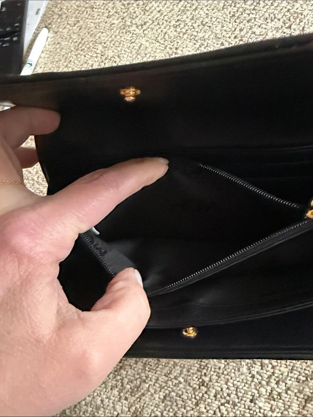 MCM Cognac Visetos Continental Wallet with Colorful Stripe Accents - Picture 10 of 11